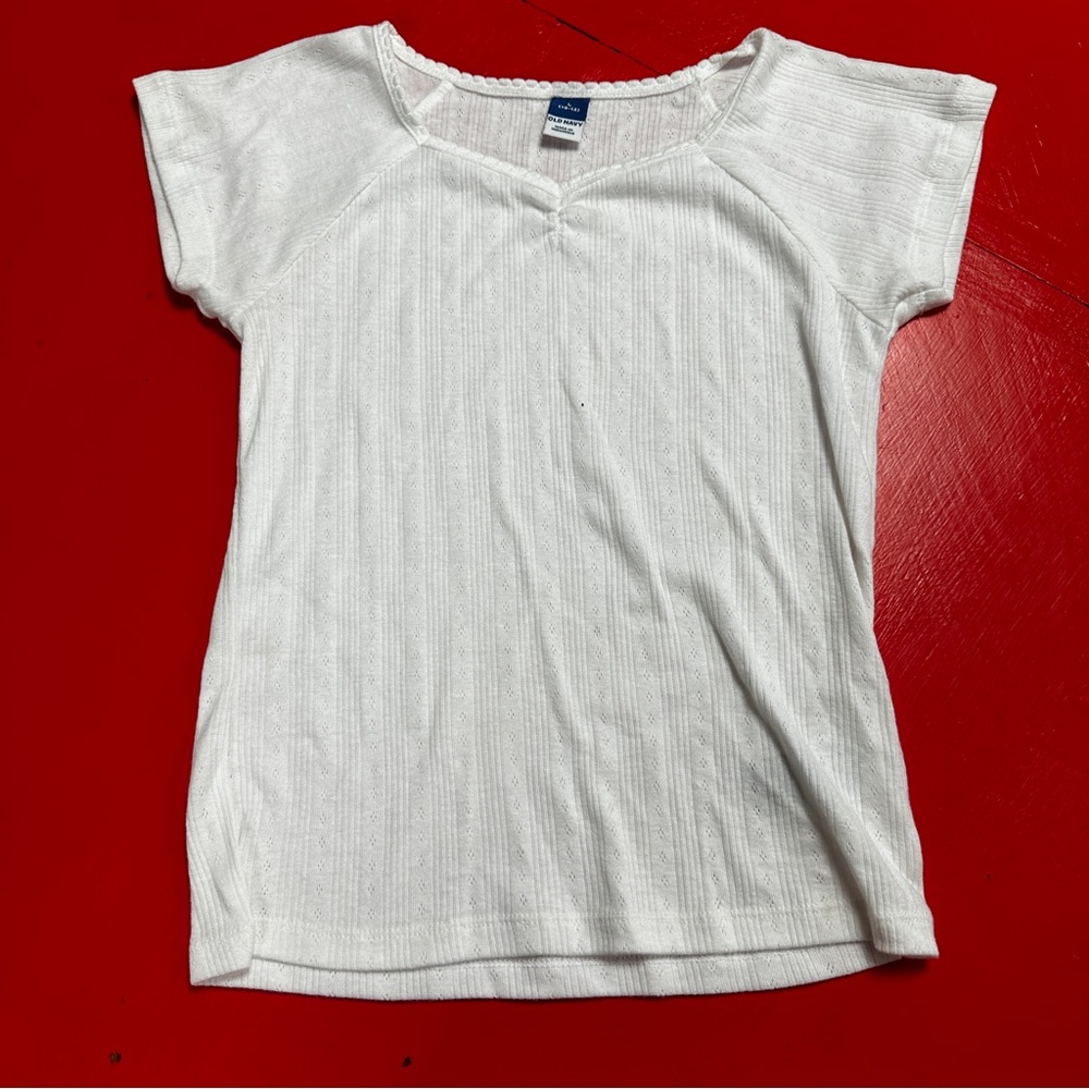 OLD NAVY WHITE SHORT SLEEVE TOP
